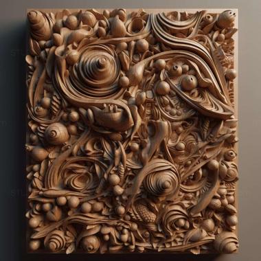 Patterns and decorations stl particles 1 3d model